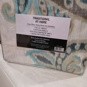 😍Four Pieces King Sheet Set Includes😍❤️